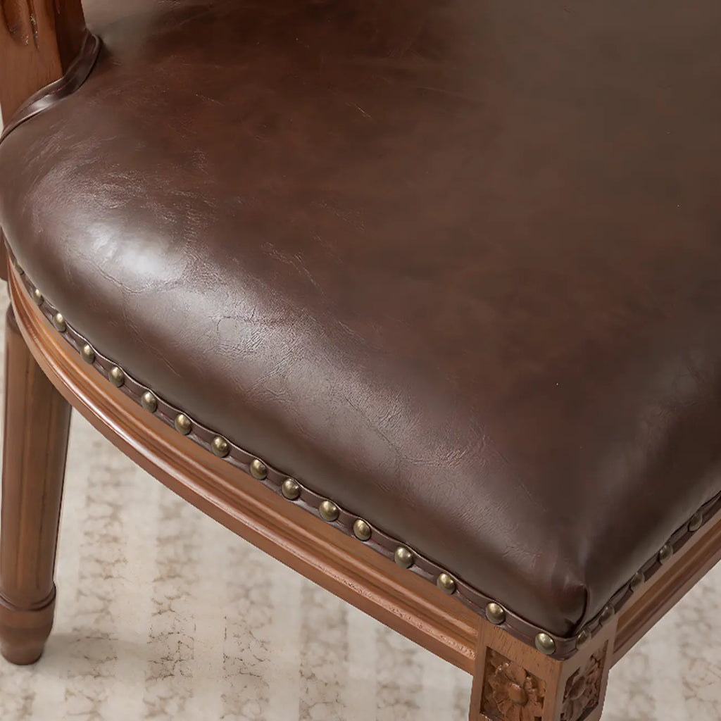 Chaises de salle à manger en bois massif sans accoudoirs, dossier plein, style moderne du milieu du siècle