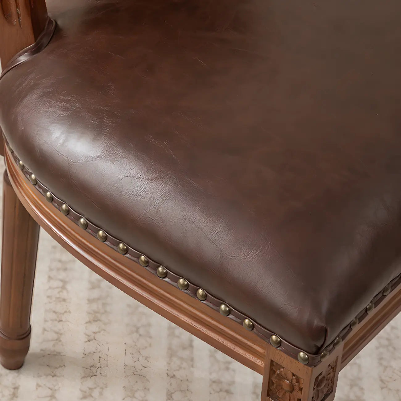 Chaises de salle à manger en bois massif sans accoudoirs, dossier plein, style moderne du milieu du siècle