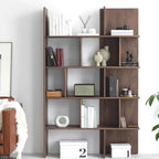 75 Scaffale verticale alto in legno, stile minimalista, con schienale aperto
