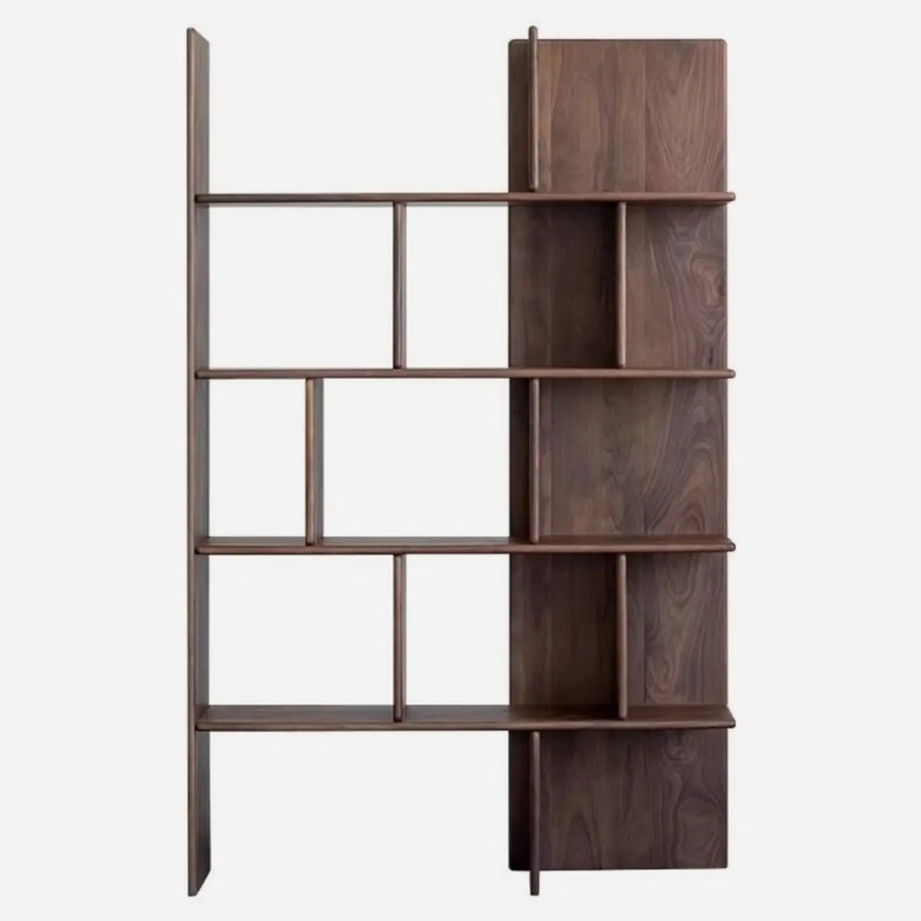 75 Scaffale verticale alto in legno, stile minimalista, con schienale aperto