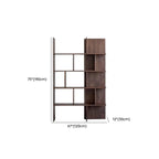75 Scaffale verticale alto in legno, stile minimalista, con schienale aperto