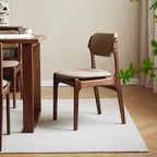 Chaise de salle à manger moderne sans accoudoirs en similicuir