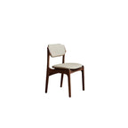 Chaise de salle à manger moderne sans accoudoirs en similicuir