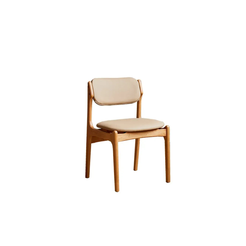 Chaise de salle à manger moderne sans accoudoirs en similicuir