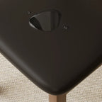 Chaise de salle à manger rembourrée de style vintage en bois noir avec assise confortable