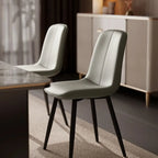 Chaises de salle à manger contemporaines à dossier mi-haut avec pieds en métal