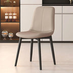 Chaises de salle à manger contemporaines à dossier mi-haut avec pieds en métal