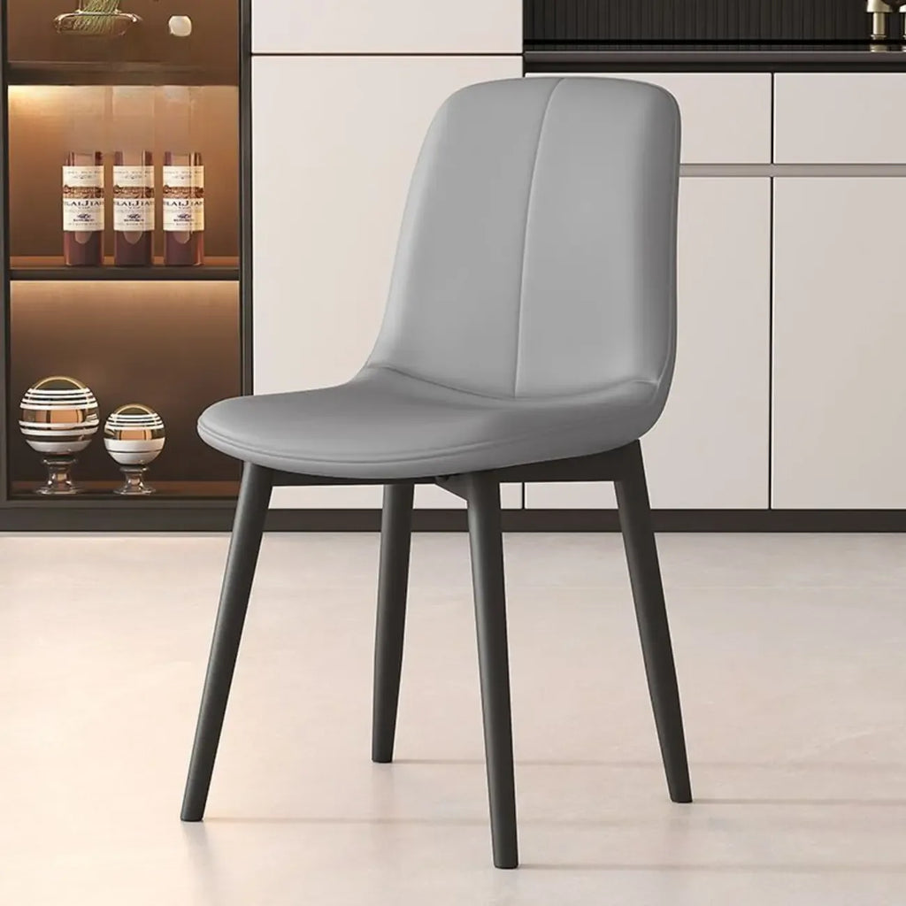 Chaises de salle à manger contemporaines à dossier mi-haut avec pieds en métal