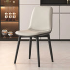 Chaises de salle à manger contemporaines à dossier mi-haut avec pieds en métal