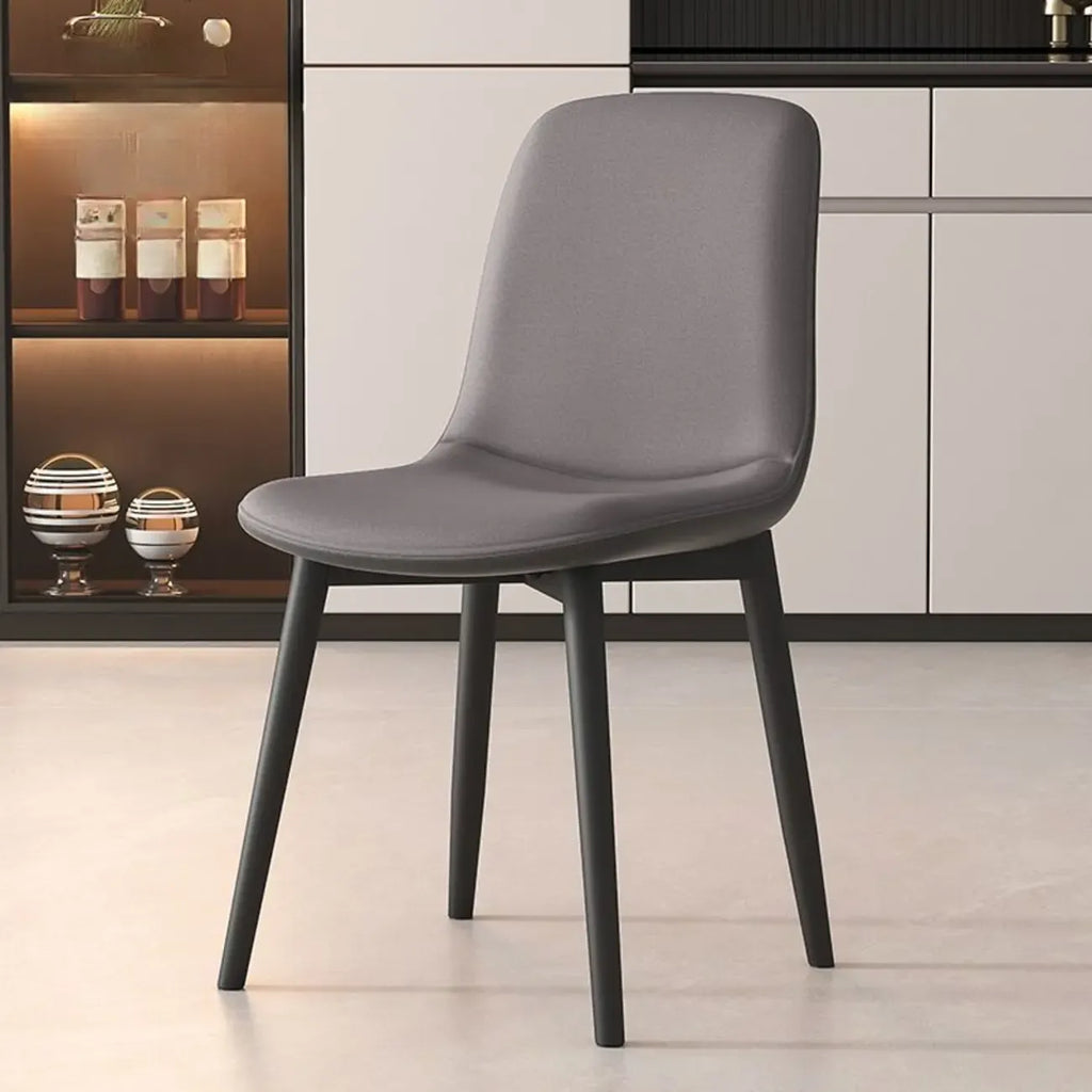 Chaises de salle à manger contemporaines à dossier mi-haut avec pieds en métal