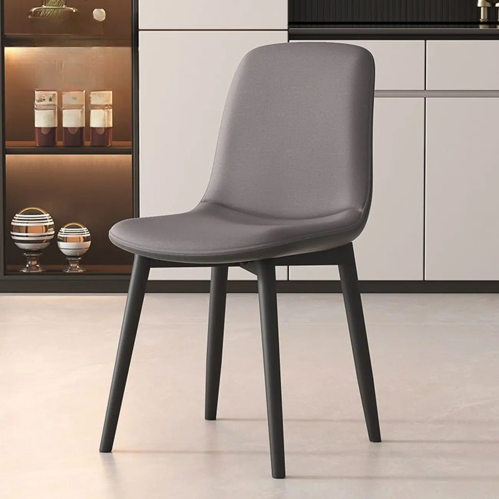Chaises de salle à manger contemporaines à dossier mi-haut avec pieds en métal