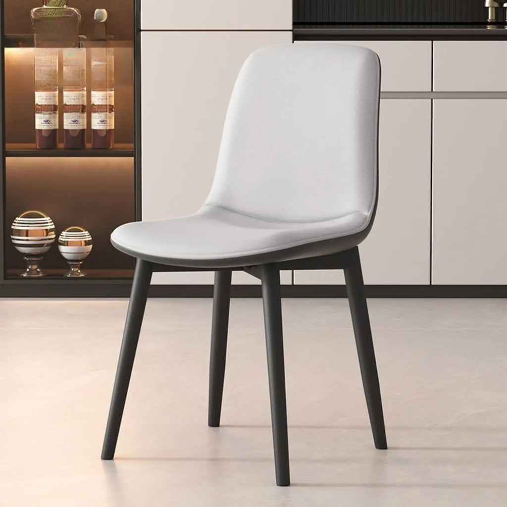Chaises de salle à manger contemporaines à dossier mi-haut avec pieds en métal