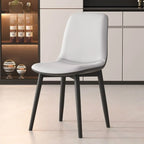 Chaises de salle à manger contemporaines à dossier mi-haut avec pieds en métal