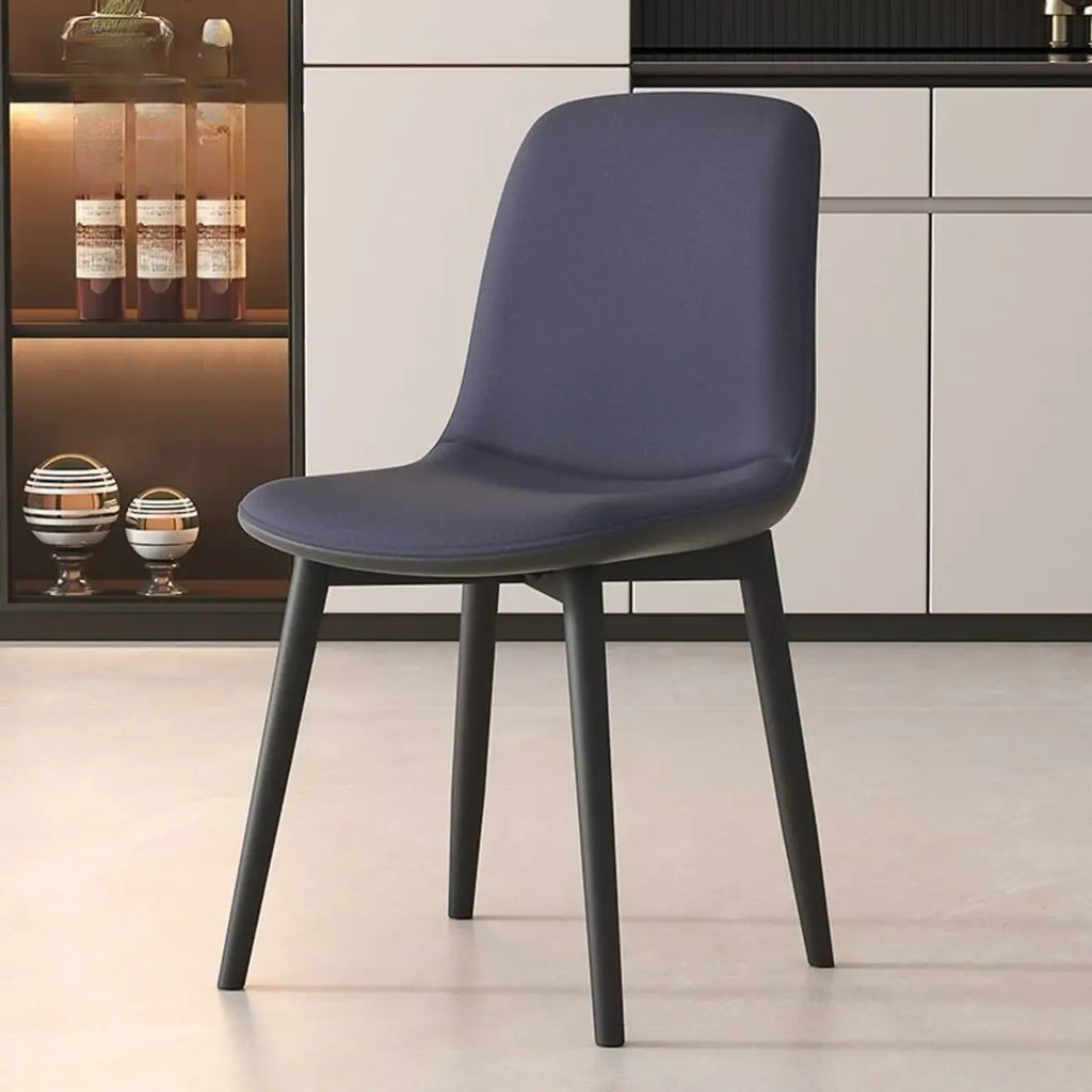 Chaises de salle à manger contemporaines à dossier mi-haut avec pieds en métal