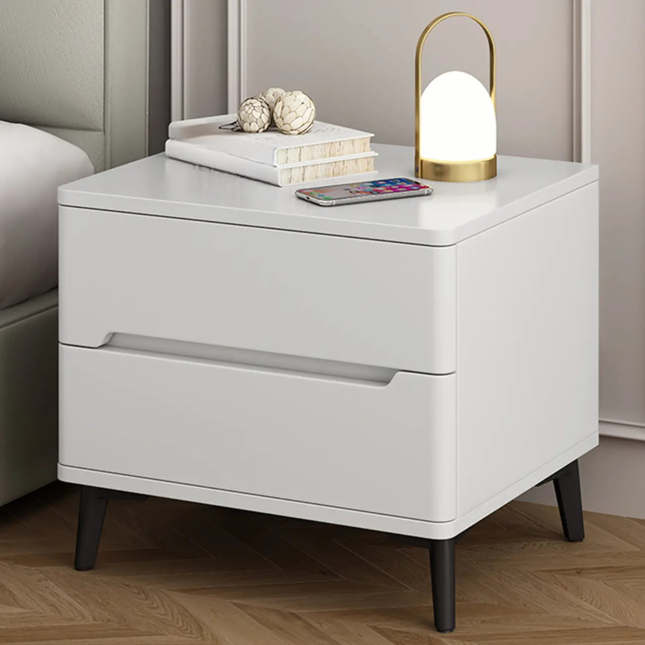 Table de chevet moderne en bois avec tiroir de rangement