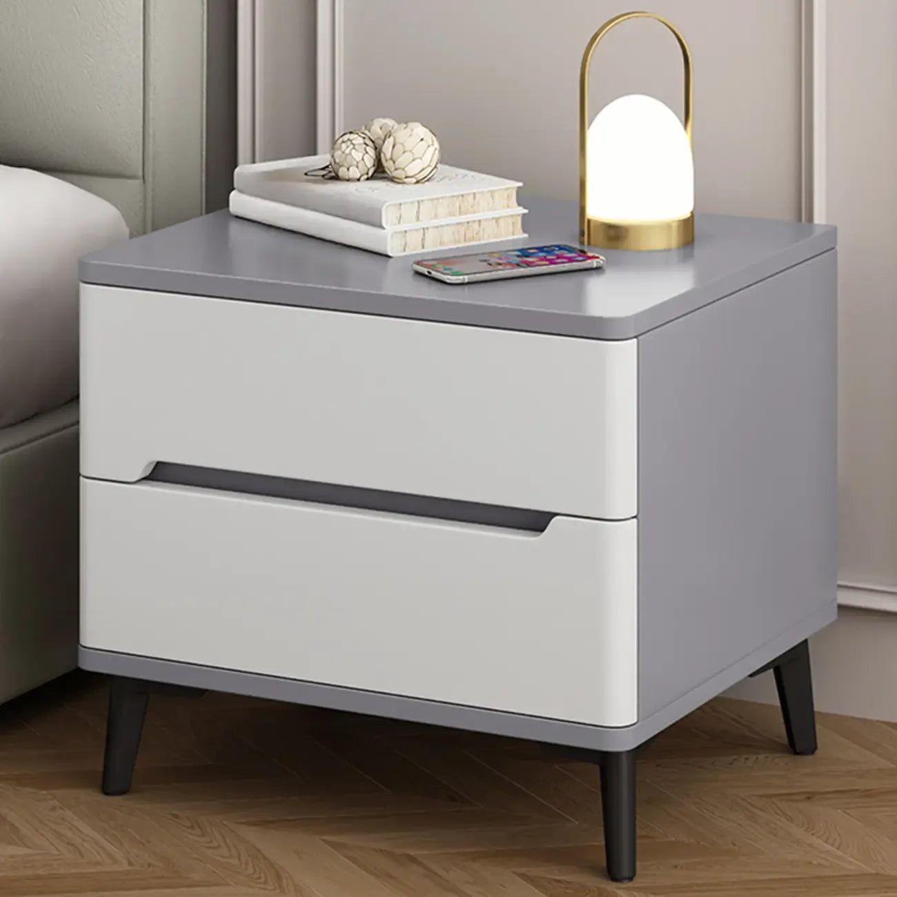 Table de chevet moderne en bois avec tiroir de rangement