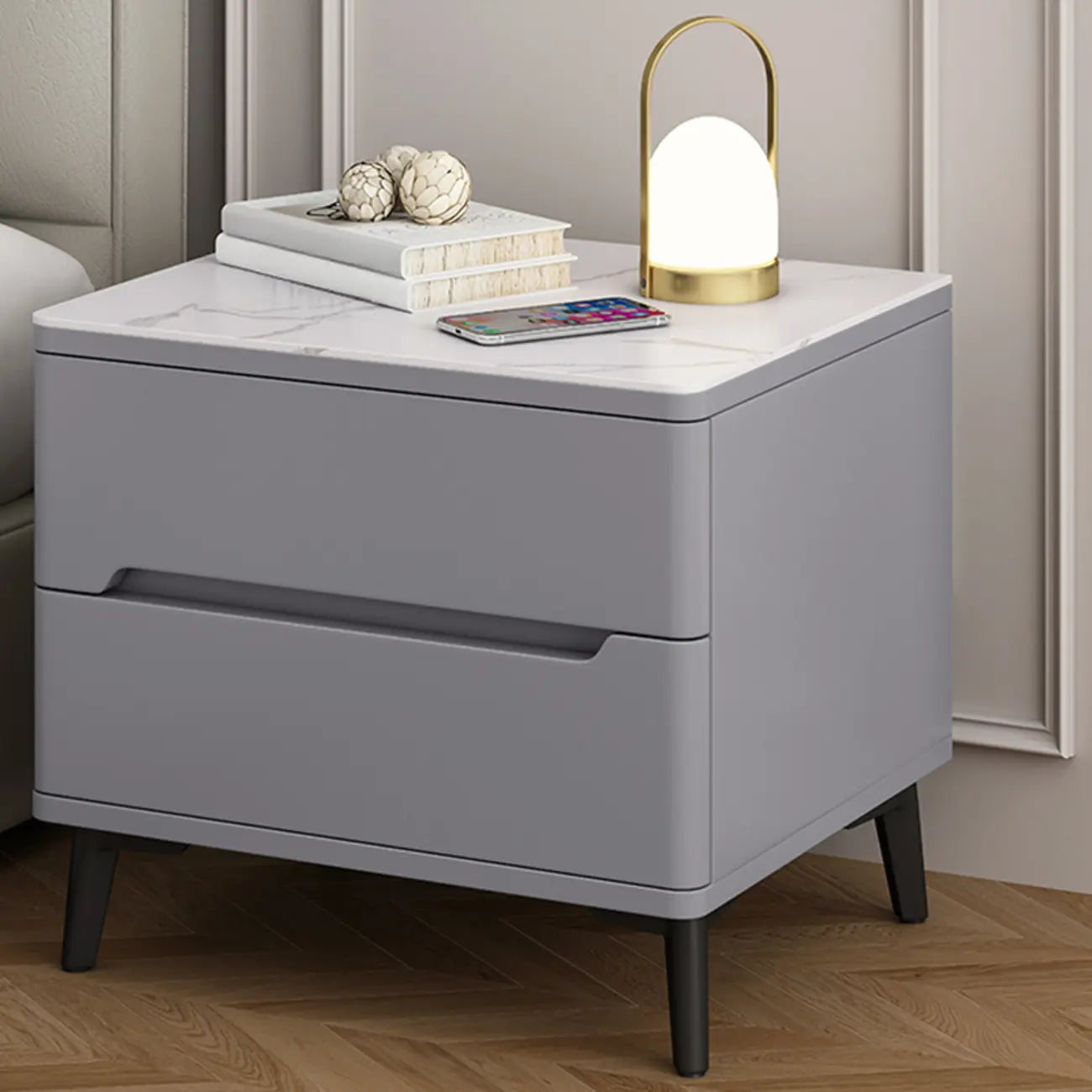 Table de chevet moderne en bois avec tiroir de rangement