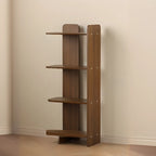 Bibliothèque verticale contemporaine en bois à 4 niveaux et dos ouvert
