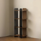 Bibliothèque verticale contemporaine en bois à 4 niveaux et dos ouvert
