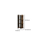 Bibliothèque verticale contemporaine en bois à 4 niveaux et dos ouvert