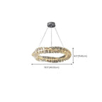 Lustre linéaire moderne en verre et cristal doré