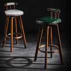 Tabourets de bar pivotants modernes en cuir, hauteur bar