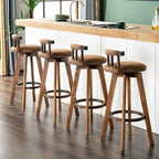 Tabourets de bar pivotants modernes en cuir, hauteur bar