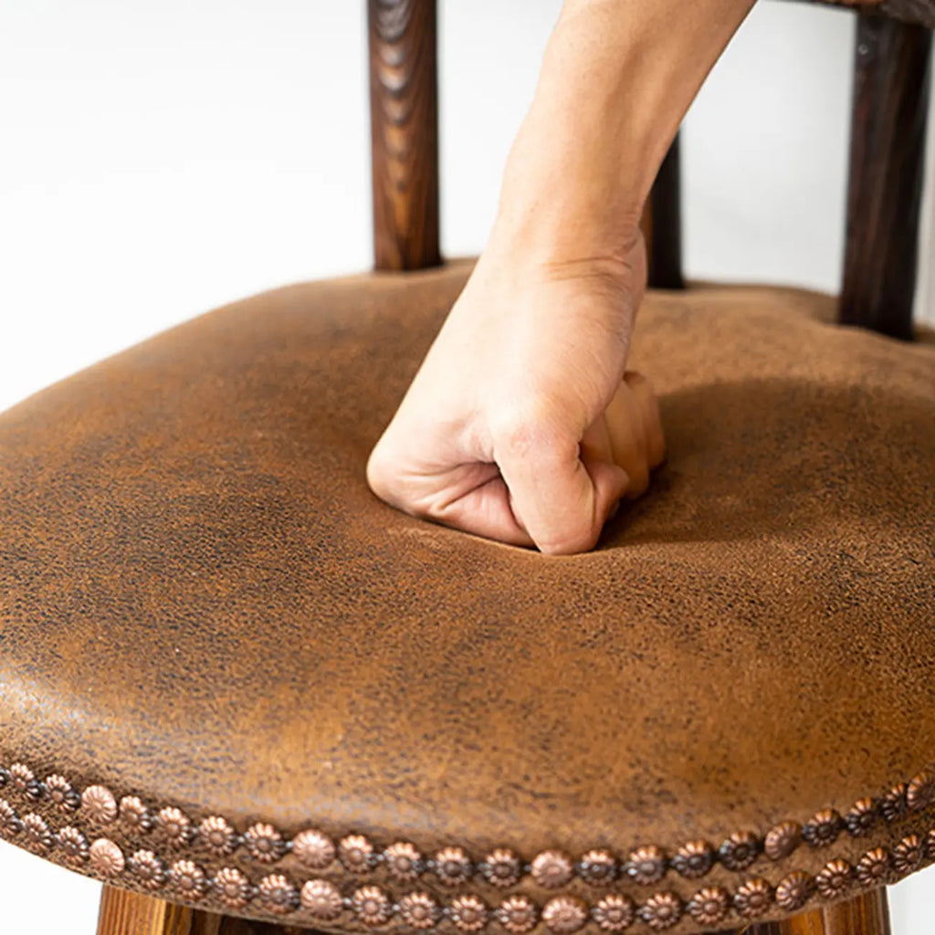 Tabourets de bar pivotants modernes en cuir, hauteur bar