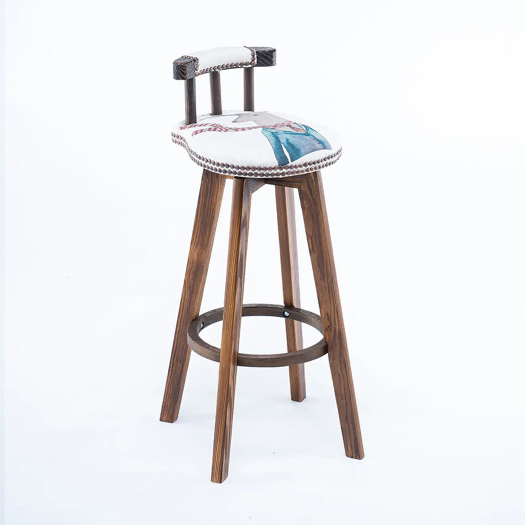 Tabourets de bar pivotants modernes en cuir, hauteur bar