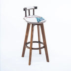 Tabourets de bar pivotants modernes en cuir, hauteur bar