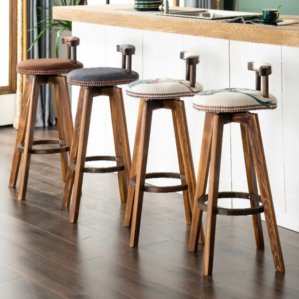 Tabourets de bar pivotants modernes en cuir, hauteur bar