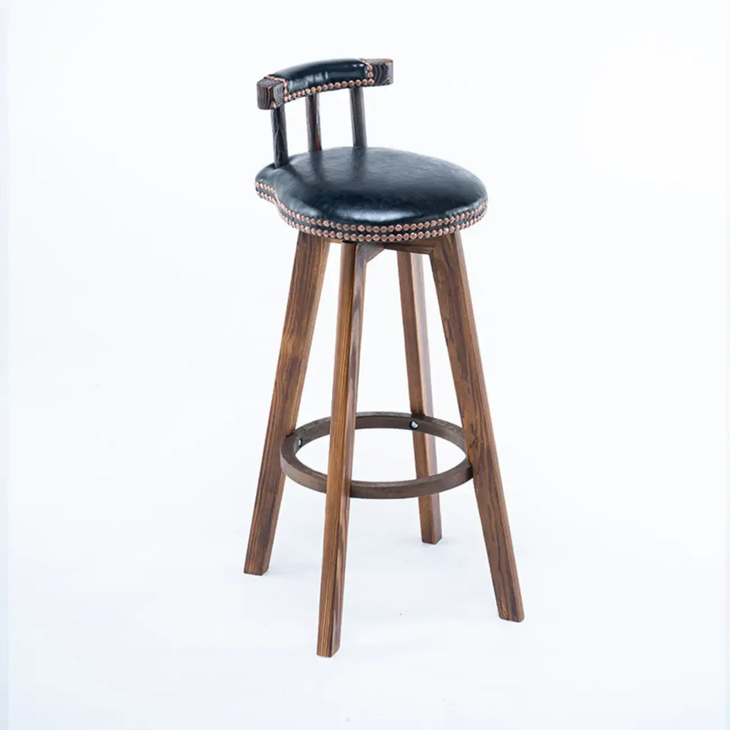 Tabourets de bar pivotants modernes en cuir, hauteur bar