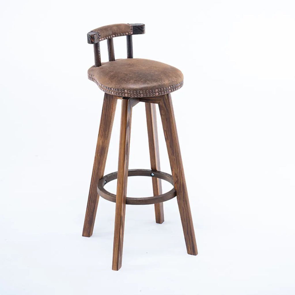 Tabourets de bar pivotants modernes en cuir, hauteur bar