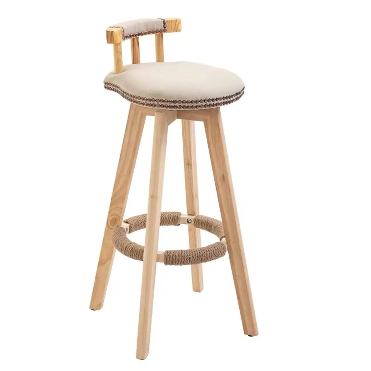 Tabourets de bar pivotants modernes en cuir, hauteur bar