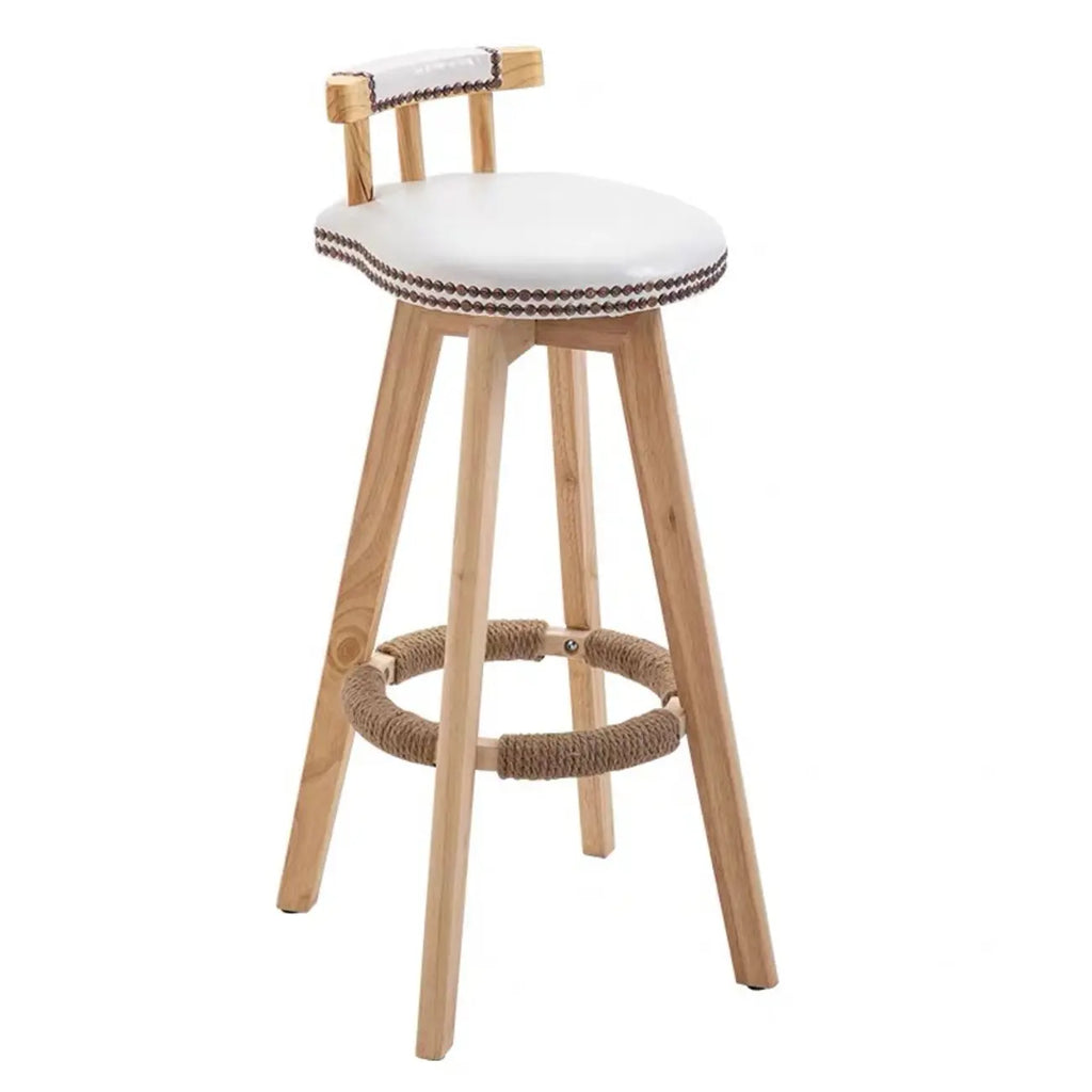 Tabourets de bar pivotants modernes en cuir, hauteur bar