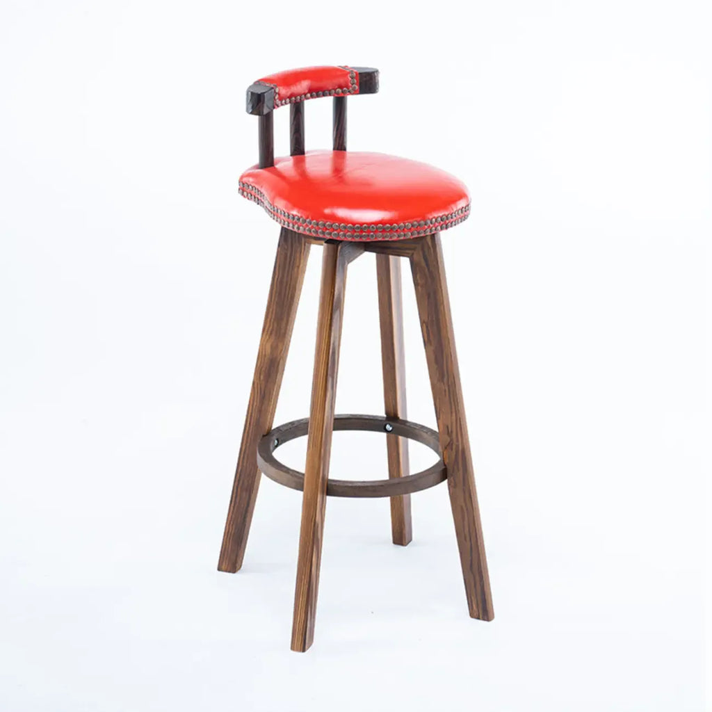 Tabourets de bar pivotants modernes en cuir, hauteur bar