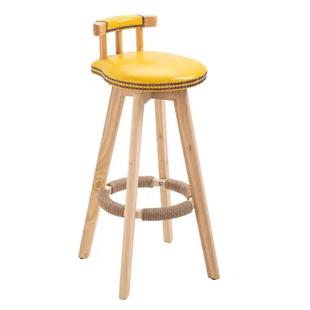 Tabourets de bar pivotants modernes en cuir, hauteur bar