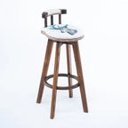 Tabourets de bar pivotants modernes en cuir, hauteur bar