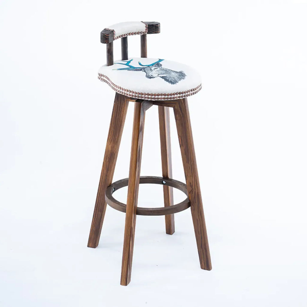 Tabourets de bar pivotants modernes en cuir, hauteur bar
