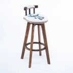 Tabourets de bar pivotants modernes en cuir, hauteur bar