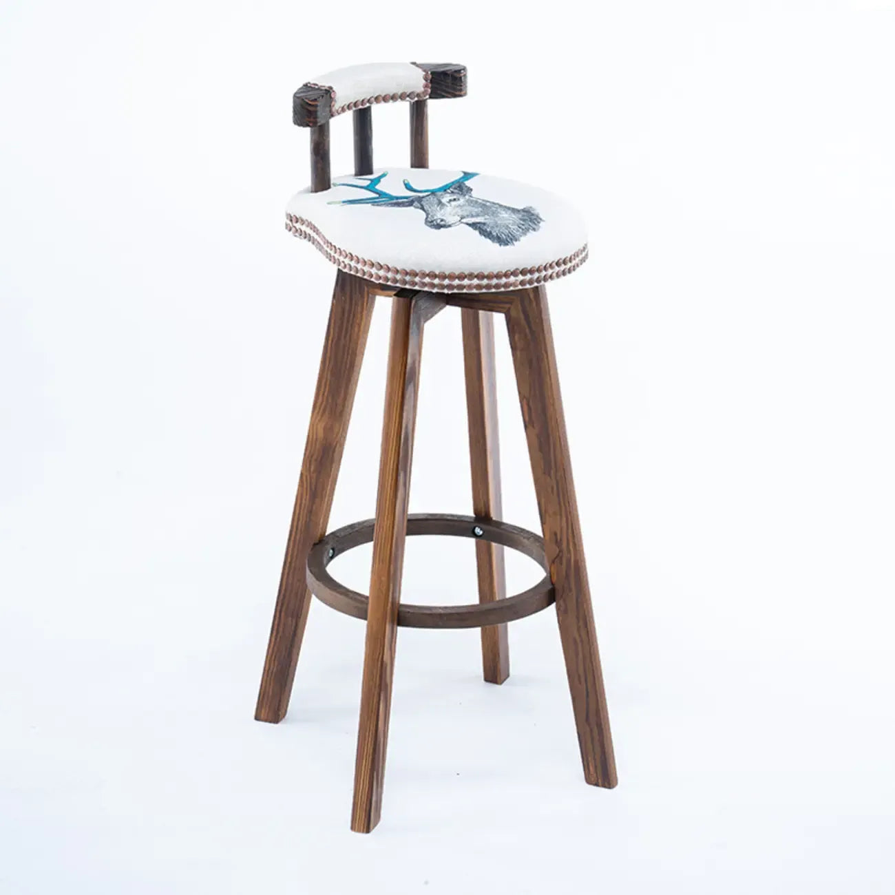 Tabourets de bar pivotants modernes en cuir, hauteur bar