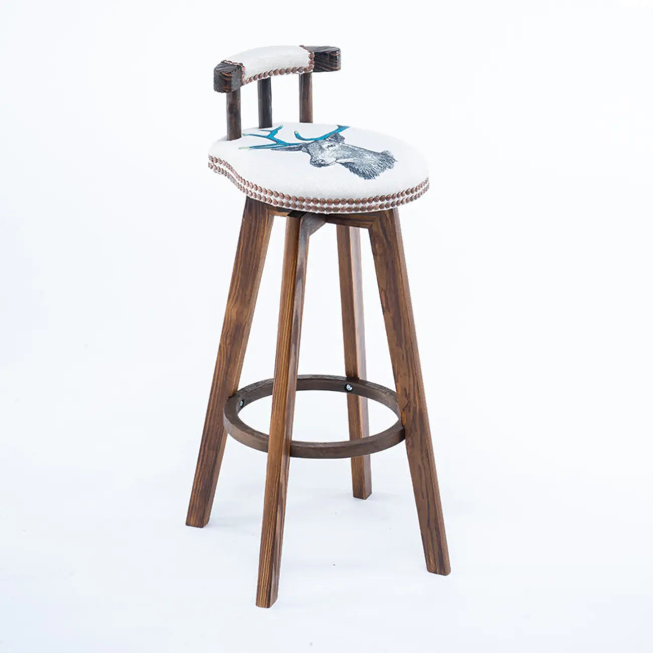 Tabourets de bar pivotants modernes en cuir, hauteur bar