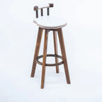 Tabourets de bar pivotants modernes en cuir, hauteur bar