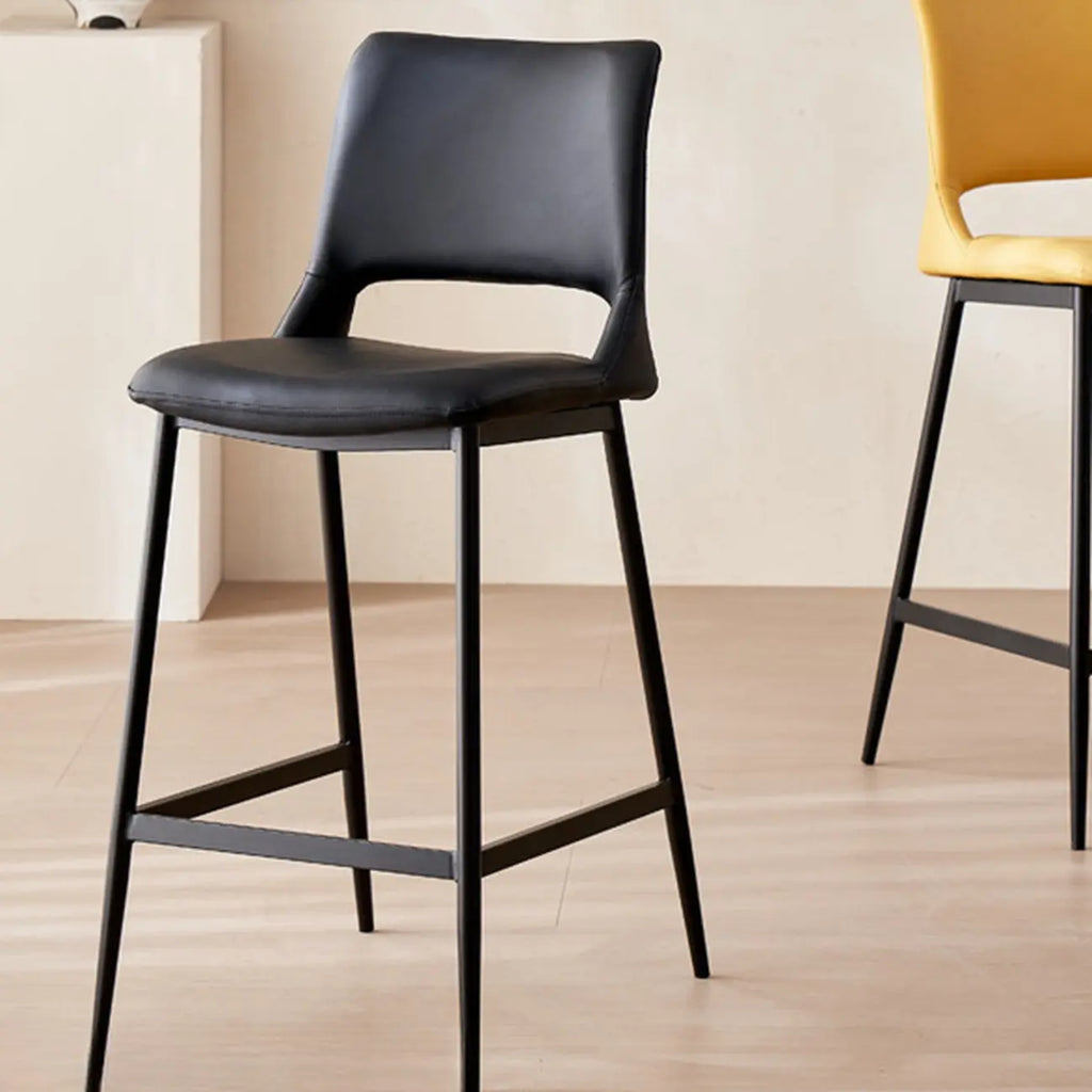 Tabourets de bar modernes en cuir réglables au comptoir