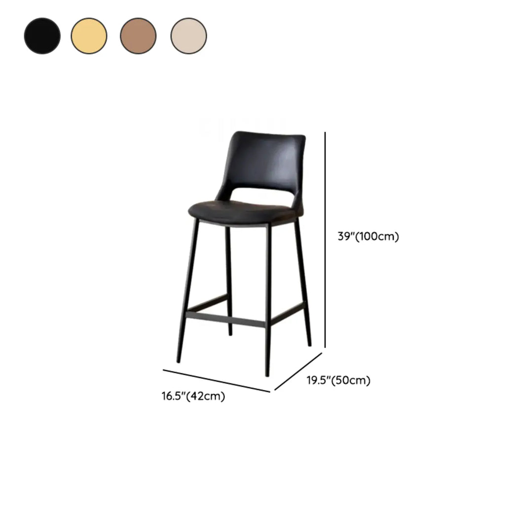 Tabourets de bar modernes en cuir réglables au comptoir