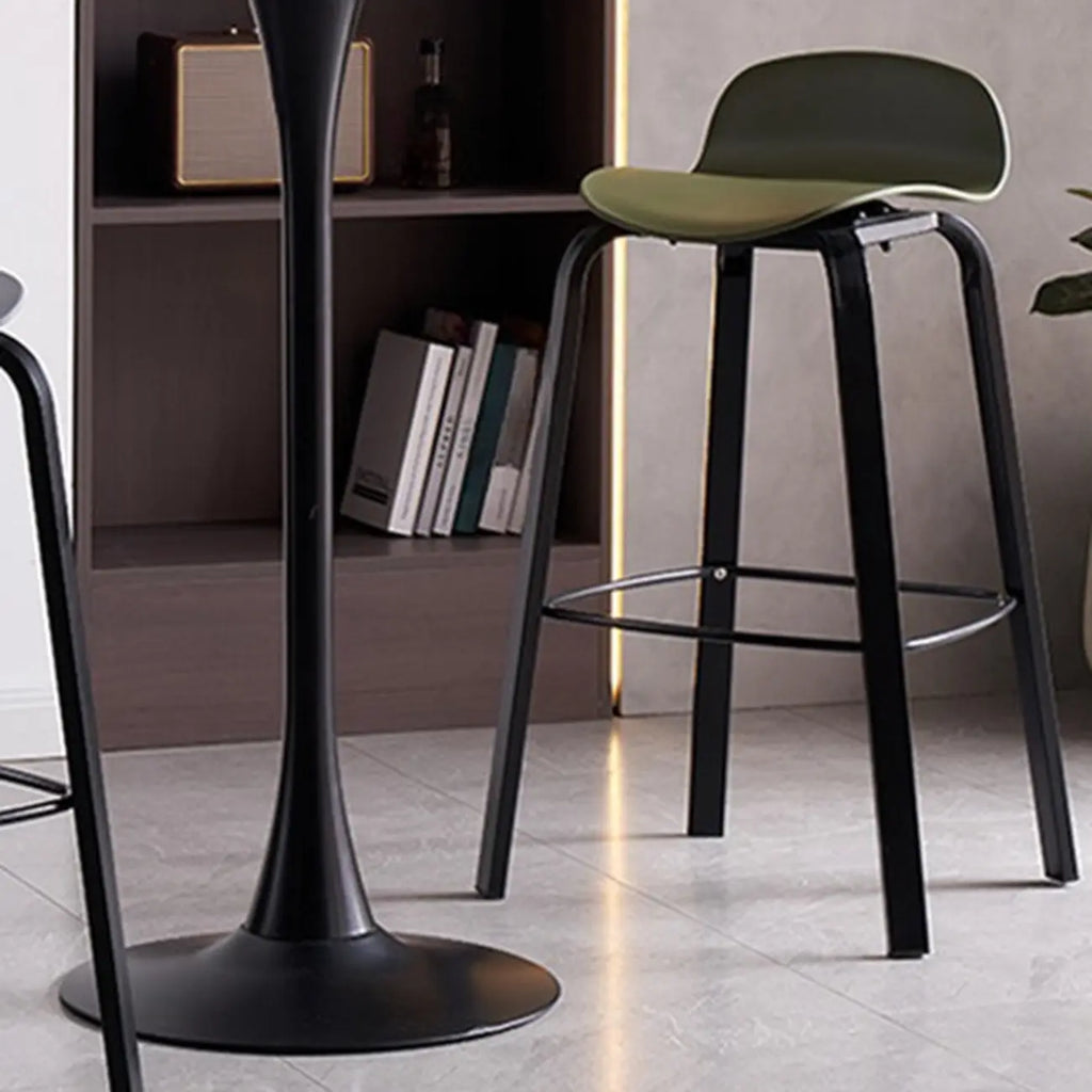 Tabourets de bar modernes en plastique sans accoudoirs, hauteur bar