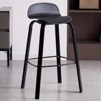 Tabourets de bar modernes en plastique sans accoudoirs, hauteur bar