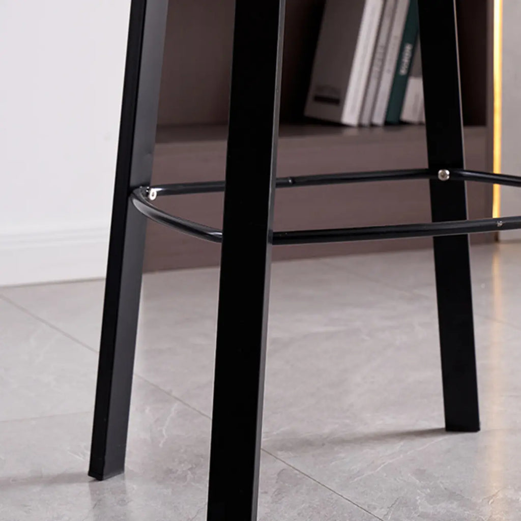 Tabourets de bar modernes en plastique sans accoudoirs, hauteur bar