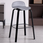 Tabourets de bar modernes en plastique sans accoudoirs, hauteur bar