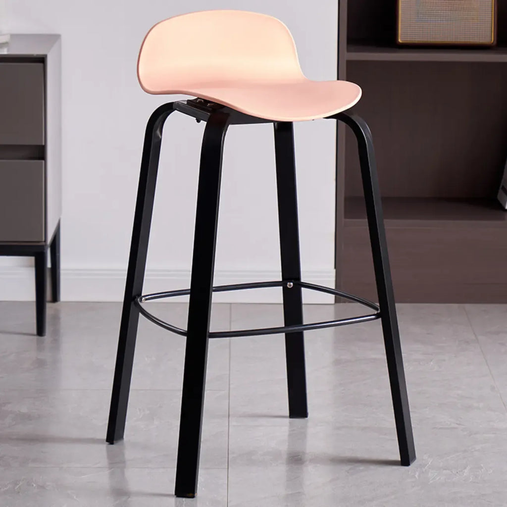 Tabourets de bar modernes en plastique sans accoudoirs, hauteur bar